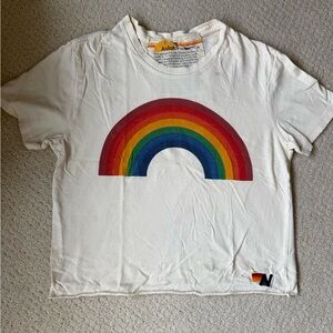 Aviator Nation women’s rainbow boyfriend tee size XS